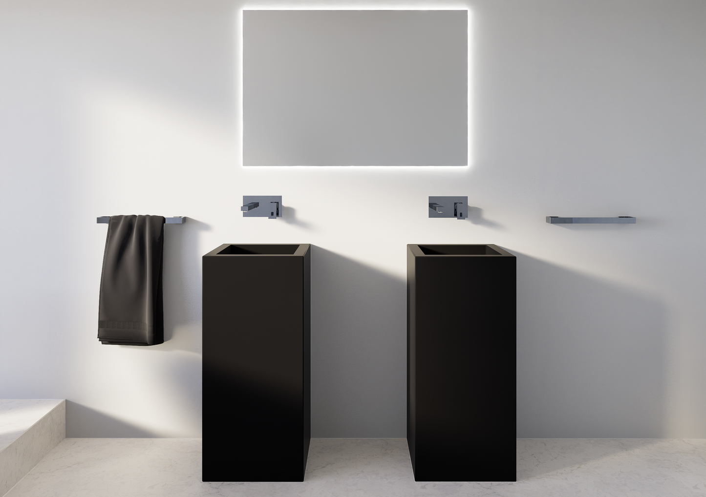 Toallero Cromado de Zamak y Latón