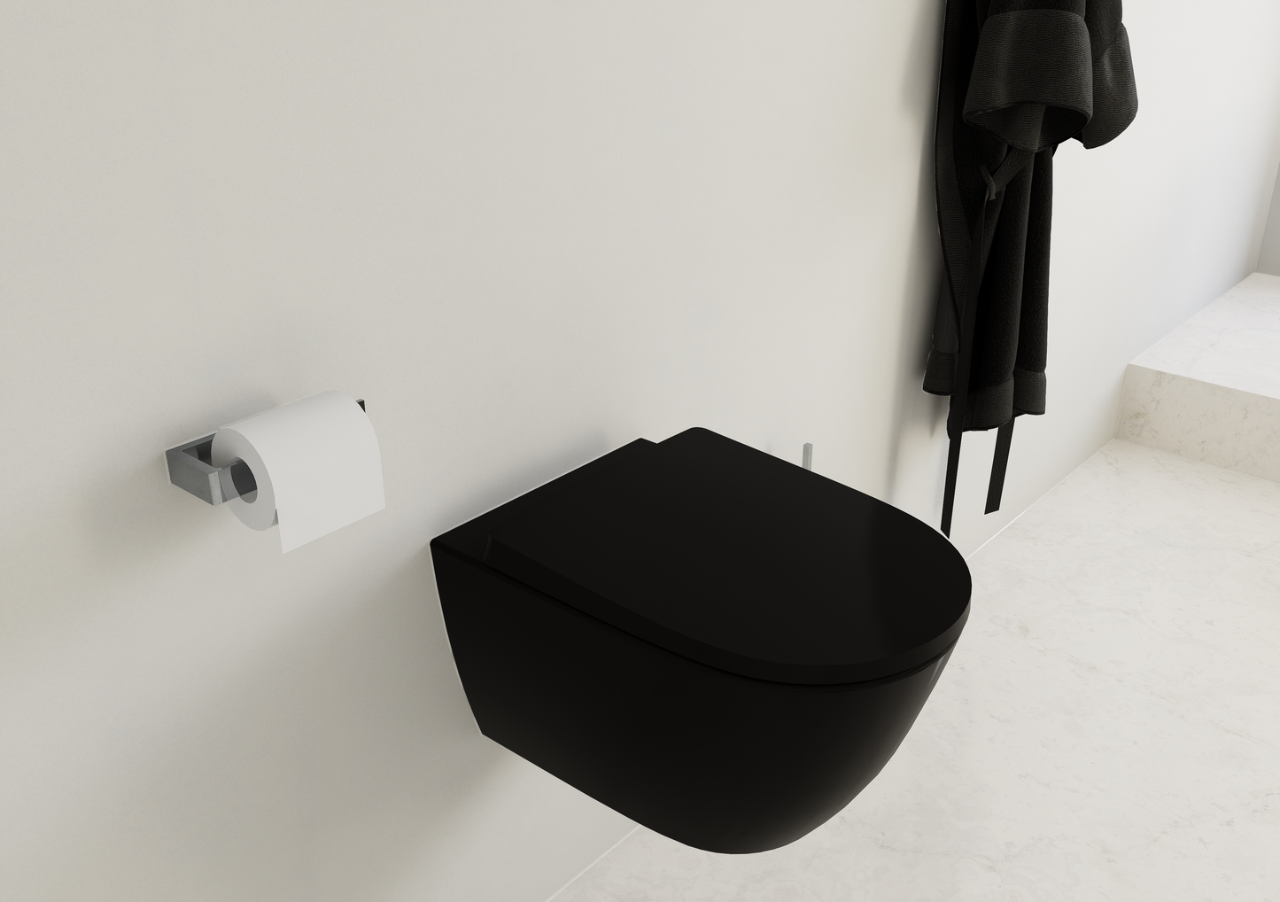 Portarrollos Cromado de Zamak y Latón