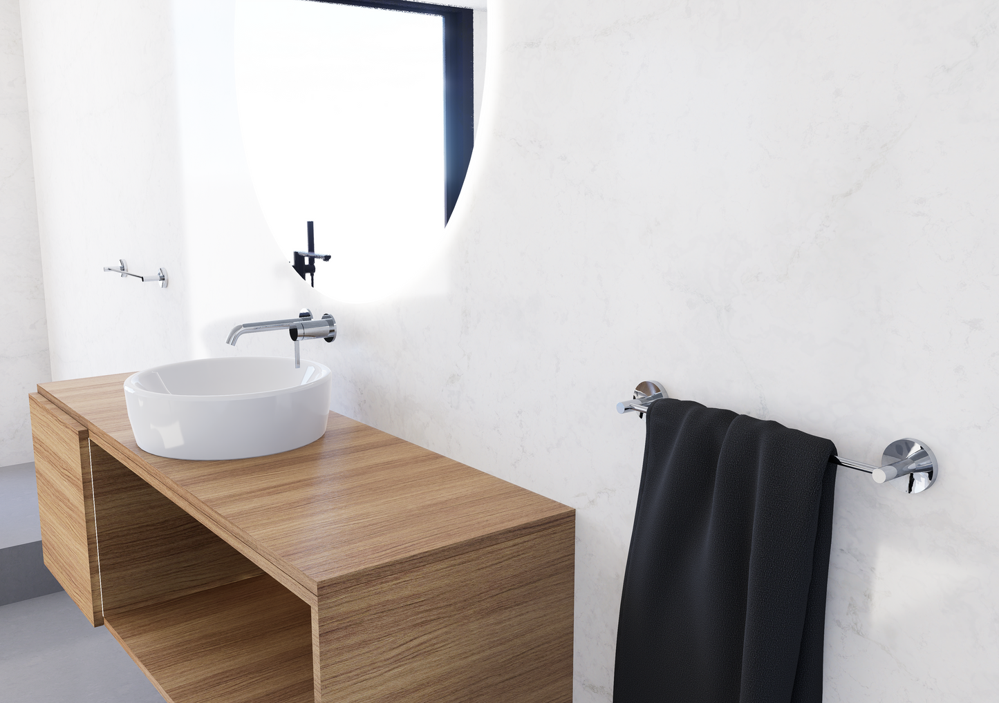 Toallero Cromado de Zamak y Latón