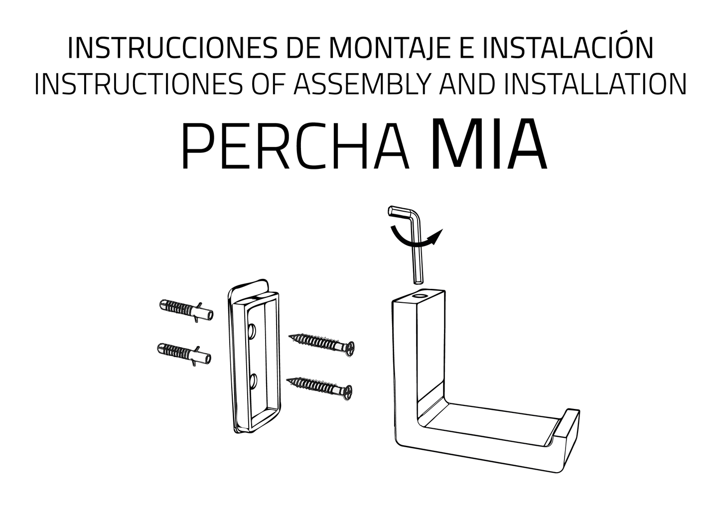 Percha Cromada de Zamak y Latón