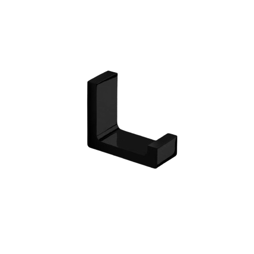 Percha Cromada de Zamak y Latón, Negro